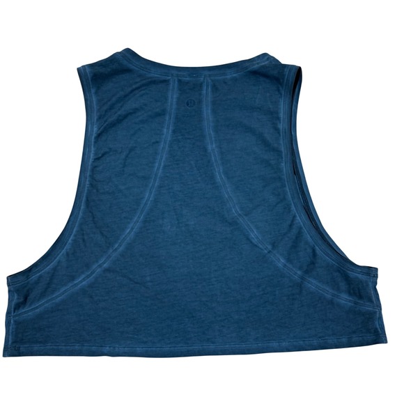 lululemon All Yours Crop Tank Women's Medium Blue Sleeveless Casual Top Athletic - Picture 2 of 7